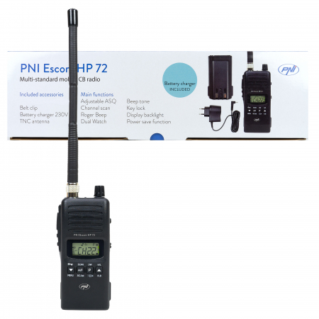 Statie radio CB portabila PNI Escort HP 72 4W, AM-FM, ASQ, Dual Watch, Scan, fara acumulator [10]