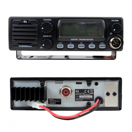 Statie  Radio - Statie radio CB TTi TCB-900 EVO, DSS, SQ, Dual Watch, Mic Gain, 12V-24V cu sticky pad Blue cadou