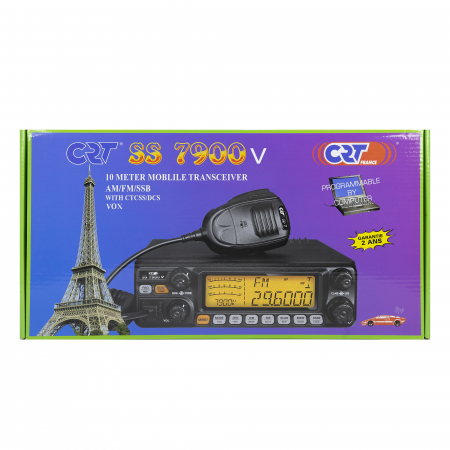 Statie radioamatori CRT SS 7900 V TURBO CB, SSB, AM, FM, LSB, USB, SSB 28-29.7Mhz, ASQ, RF Gain, Roger Beep, 12V, CTCSS, DCS, programabil [6]