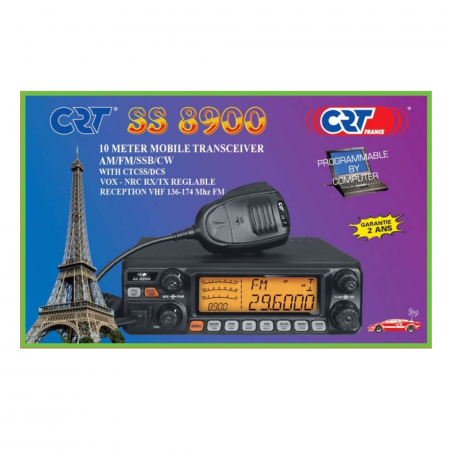 Statie radioamatori CRT SS 8900 AM, FM, LSB, USB, CW 28-29.7Mhz, ASQ, RF Gain, Roger Beep, 12V, programabil [6]