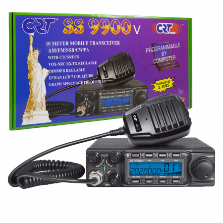 Statie radioamatori CRT SS 9900V AM, FM, LSB, USB, CW 28-29.7Mhz, ASQ, DTMF, Roger Beep, 12V, CTCSS, DCS, programabila AM: 80W, FM: 50W, SSB: 80W PEP [4]