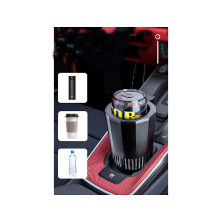 Suport auto inteligent pahare 2 in 1 racire incalzire LED touch bricheta 12V [3]