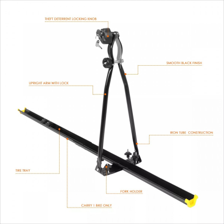 Suport bicicletă pentru plafon cu încuietoare și prindere pe bare transversale până la 15 kg [3]