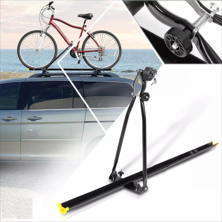 Suporturi biciclete - Suport bicicletă pentru plafon cu încuietoare și prindere pe bare transversale până la 15 kg