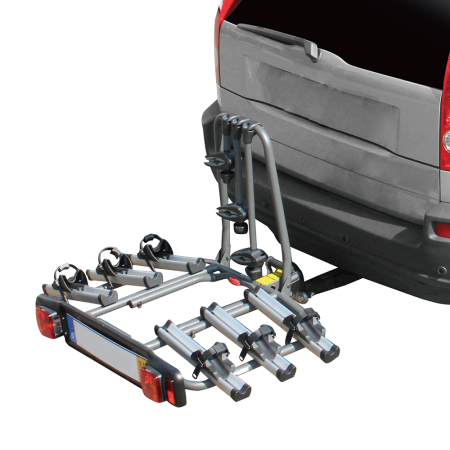 Noutati Real Auto - Suport biciclete PNI GO3 cu lampi spate pentru 3 biciclete cu prindere pe carligul de remorcare