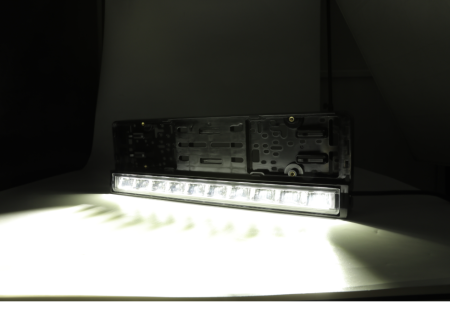 Suport numar de înmatriculare cu bară LED încorporată, 20" 51cm, 12v 24v, lumină de poziție DRL albă și portocalie [5]