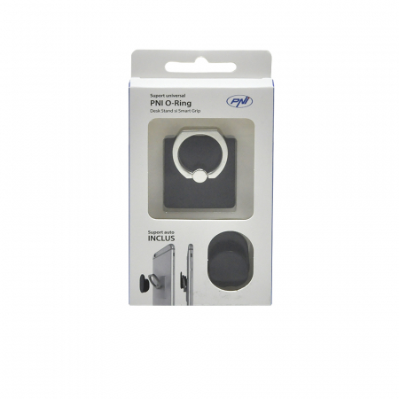 Suport universal PNI O-Ring, Desk Stand si Smart Grip, Black, suport auto inclus [8]