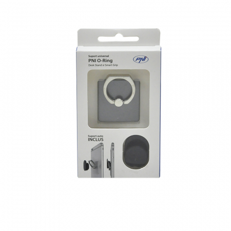 Suport universal PNI O-Ring, Desk Stand si Smart Grip, Light Black, suport auto inclus [8]