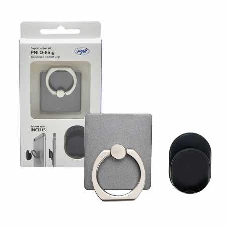 Suport universal PNI O-Ring, Desk Stand si Smart Grip, Light Black, suport auto inclus [9]