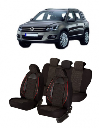 Volkswagen - Set huse scaune piele si textil dedicate TIGUAN 2008-2011