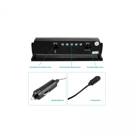 Termometru interior - exterior, ceas si voltmetru [3]
