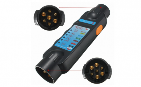 Accesorii Remorca - Tester pentru verificarea luminilor de remorcă 7 pini 12V