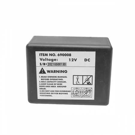 Troliu electric 12V 1360kg Motor 1KW cablu otel 4,8mm x 13.5m Hoteche BK77465 [3]