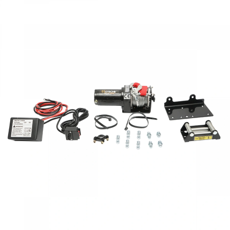 Accesorii Remorca - Troliu electric 12V 1360kg Motor 1KW cablu otel 4,8mm x 13.5m Hoteche BK77465
