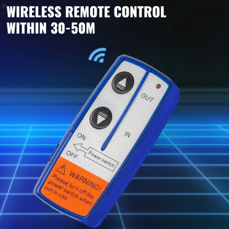 Troliu electric cu telecomanda pentru remorcare autoturisme, jeep, asistenta rutiera, 6000LBS 2720kg, 12V-24V [3]