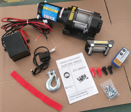 Troliu electric cu telecomanda pentru remorcare autoturisme, jeep-uri, barci, off-road, 4000LBS 1820kg, 12V [2]