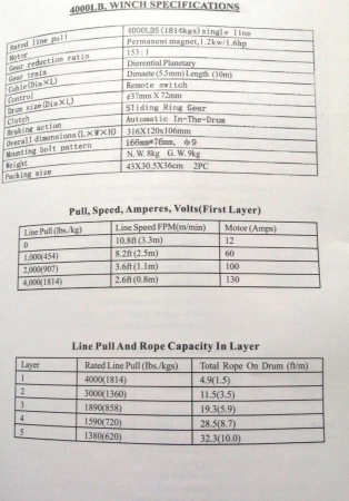 Troliu electric cu telecomanda pentru remorcare autoturisme, jeep-uri, barci, off-road, 4000LBS 1820kg, 12V [14]