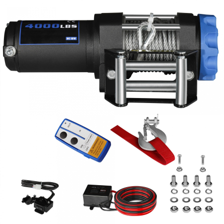 Noutati Flexzon - Troliu electric cu telecomanda pentru remorcare autoturisme, jeep-uri, barci, off-road, 4000LBS 1820kg, 12V