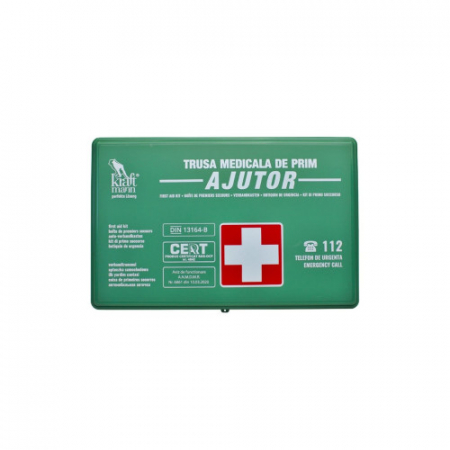 Alte accesorii - Trusa medicala prim ajutor in cutie de plastic VERDE omologata RAR