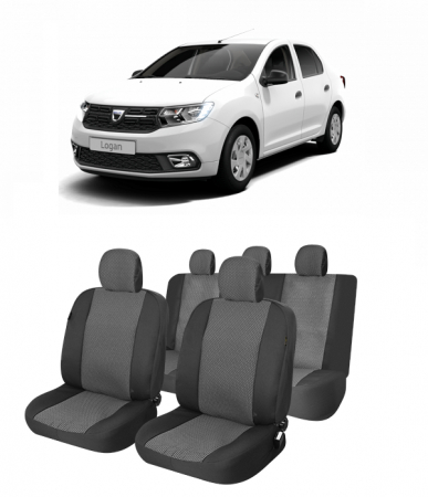 Dacia - Set huse scaune dedicate Dacia Logan 2012-2020 (Bancheta fractionata)