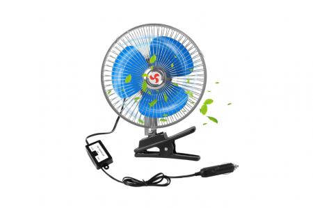 Ventilator auto 12V 20 cm 8'' inch cu clemă [3]