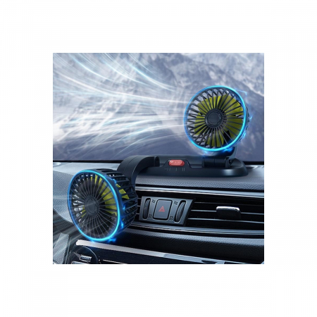 Ventilator auto dublu cu mufa USB 12-24V [1]