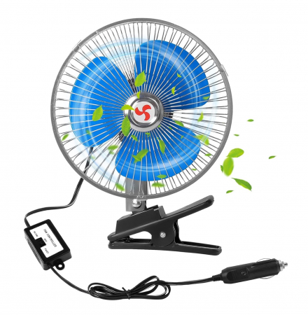 Ventilator auto rotativ 12V suport fix metalic [1]