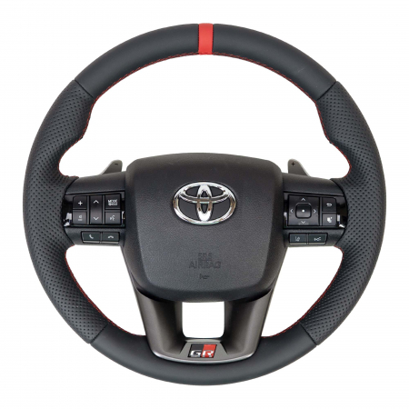 Volan din piele cu incalzire airbag si spira pentru Toyota Hilux GR [9]