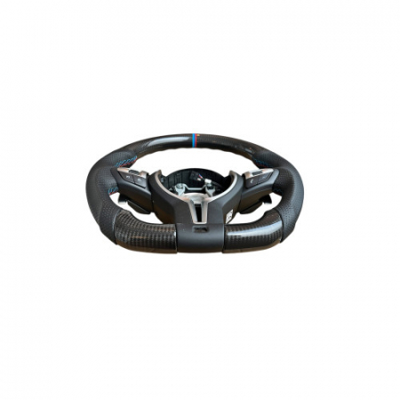 Volan sport piele si carbon compatibil cu modelele BMW Seria 1 F20,F21 Seria 2 F22,F23,F45,F87 Seria 3 F30,F31,F34 Seria 4 F32,F33,F36,F82,F83 X5 - F15 X3 - F25 [1]