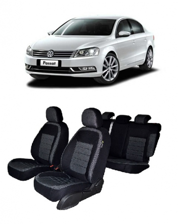 Volkswagen - Set Huse scaune auto dedicate VW Passat B7 2011 - 2015 bancheta fractionata