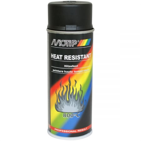 Vopseluri auto - Vopsea spray temperaturi inalte (+800°C) Negru Mat