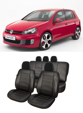 Volkswagen - Set huse scaune Piele perforata dedicate Volkswagen Golf VI (2008-2013)
