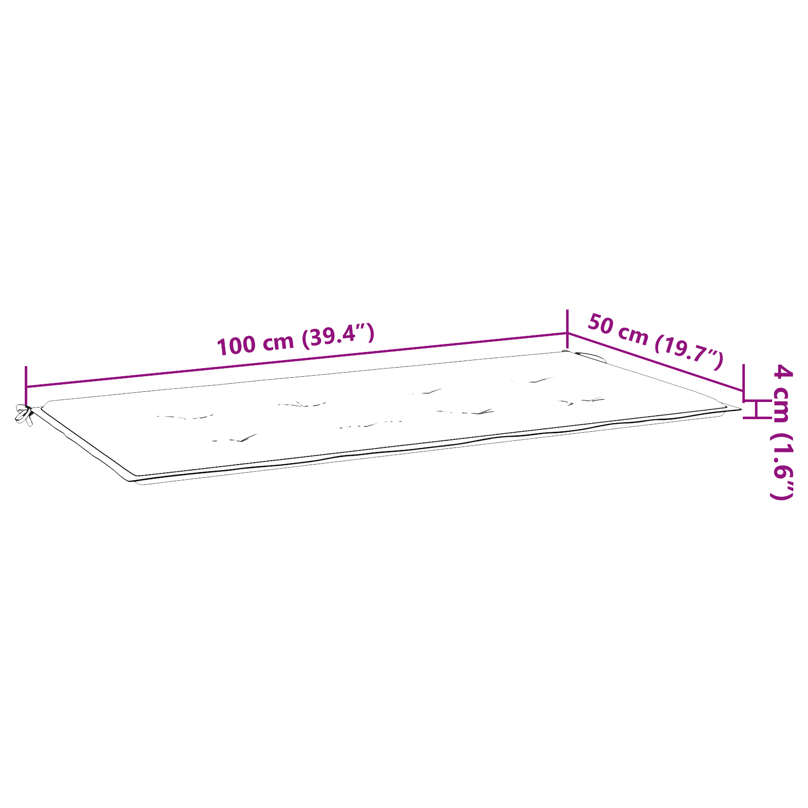 Perdea de grădină  cu model de frunze, 100x50x4 cm, fabricată din material Oxford [6]