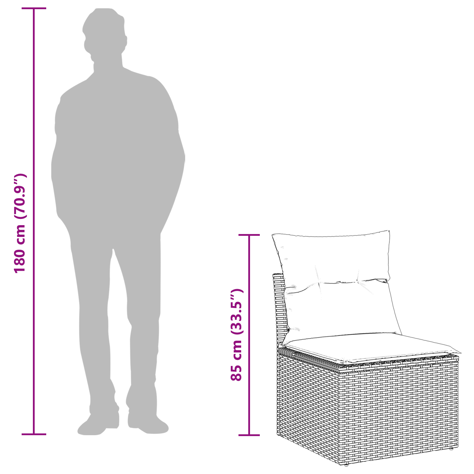 Set Sofa Grădină cu 7 Piese și Perne Negru Poli Ratan Acacia [11]