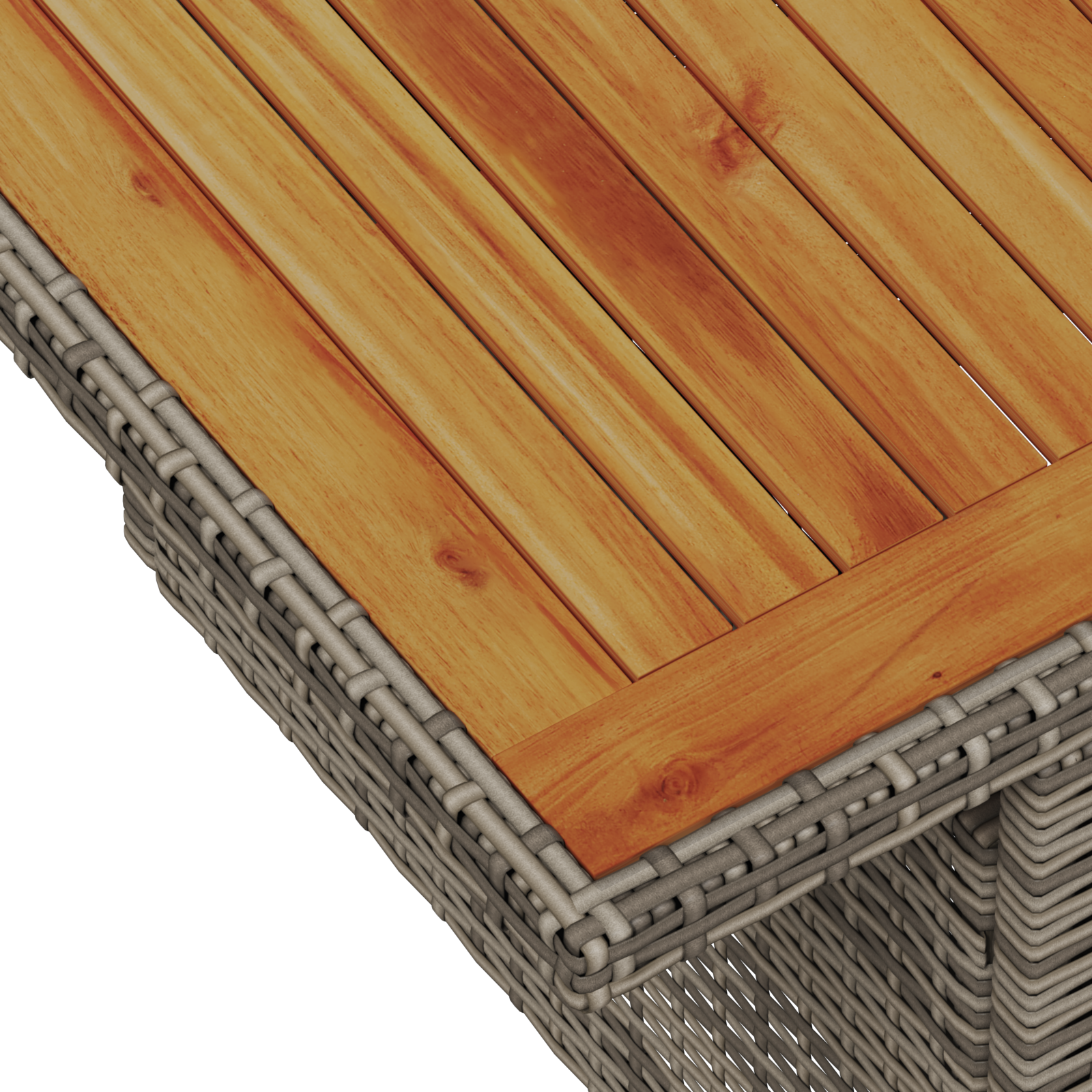 Set canapea grădină  cu 7 piese și perne gri din ratan poli, Canapea grădină  cu două locuri și spațiu de depozitare & perne gri din ratan poli [8]