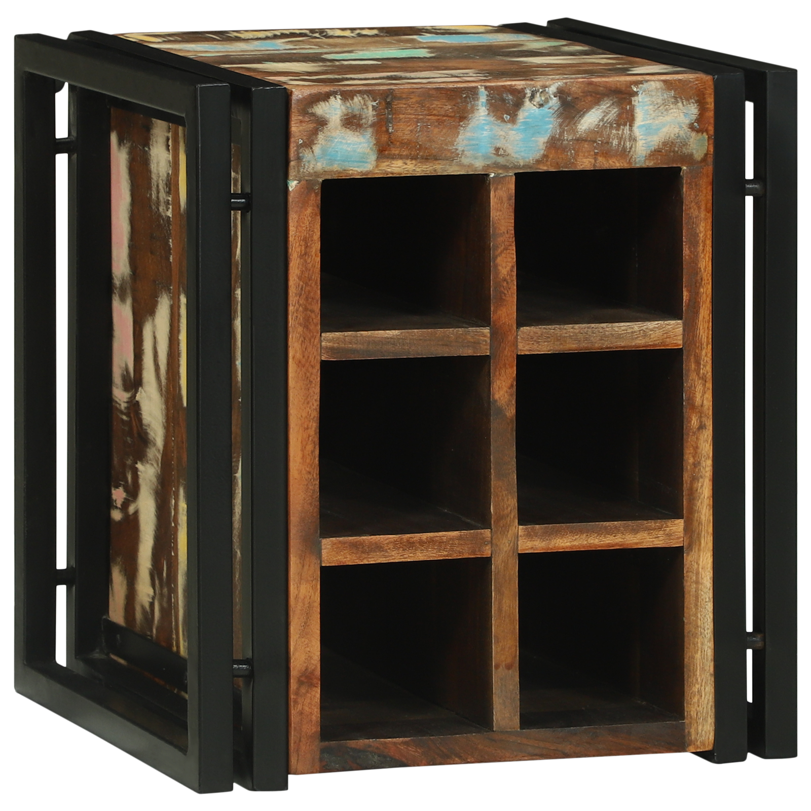 Raft vin 34.5x35x39 cm din lemn reciclat [2]