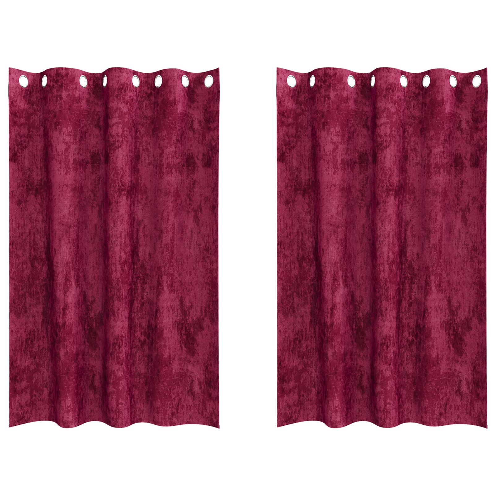 Draperii din catifea 2 buc cu ochiuri bordo 175x140 cm [2]