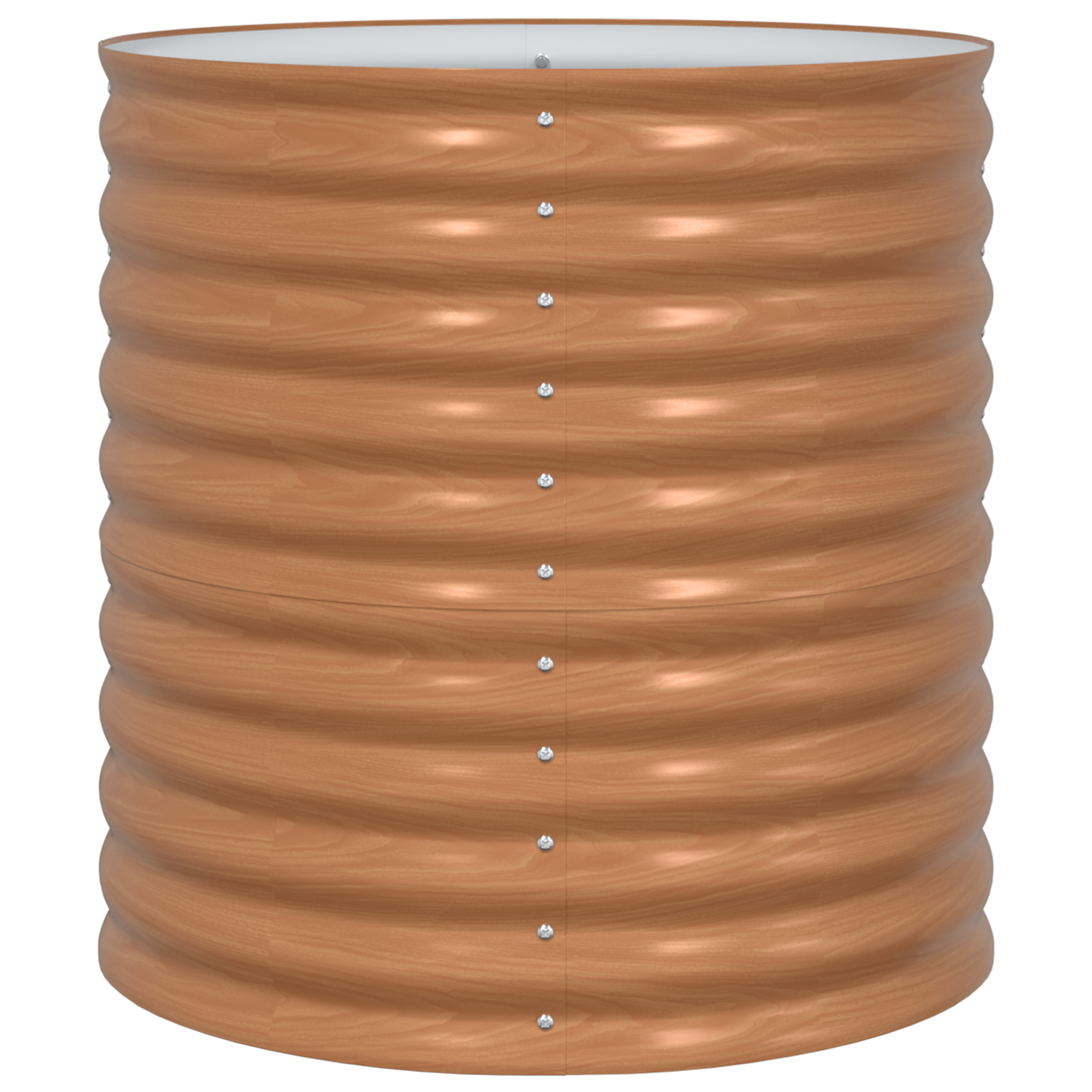 Pătuț de grădină maro cu aspect de lemn 80x80x81 cm din oțel [5]