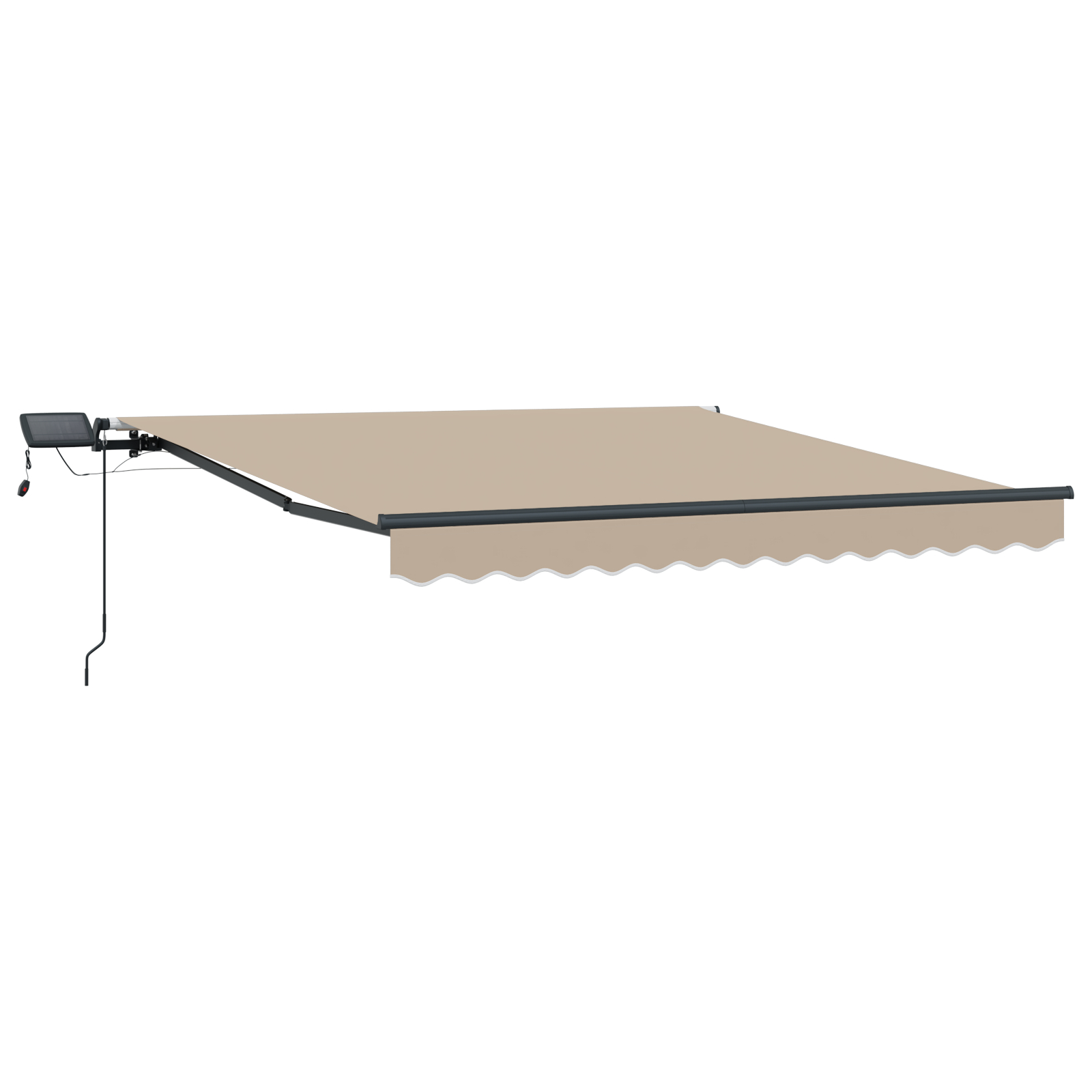 Marchiză retractabilă manuală cu LED Bej 300x250 cm,  Material de înlocuire pentru marchiză 3x2.5 m Bej [6]