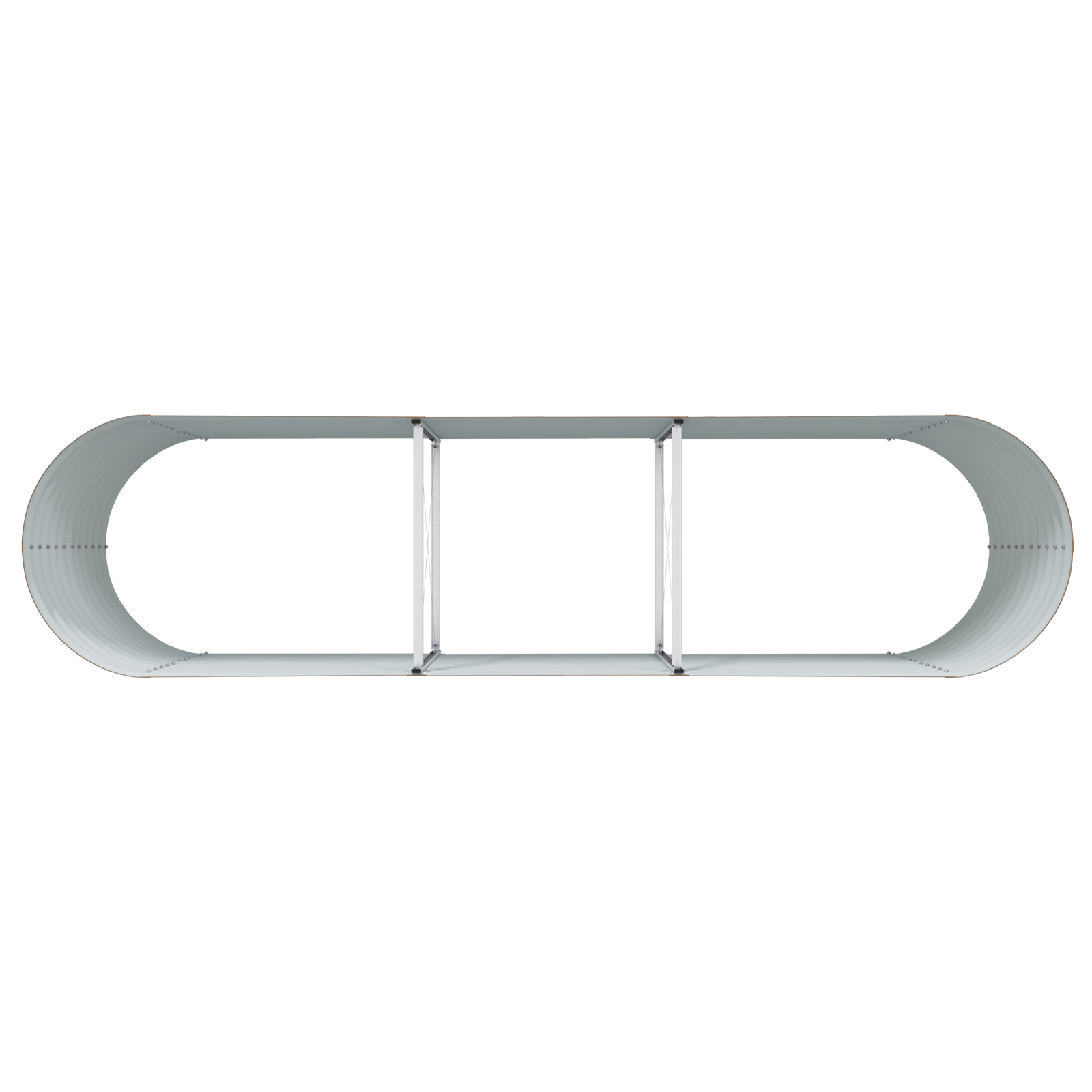 Pat Ridicat Ghiveci Efect De Lemn Metal 320 X 80 X 81 cm Durabil [6]