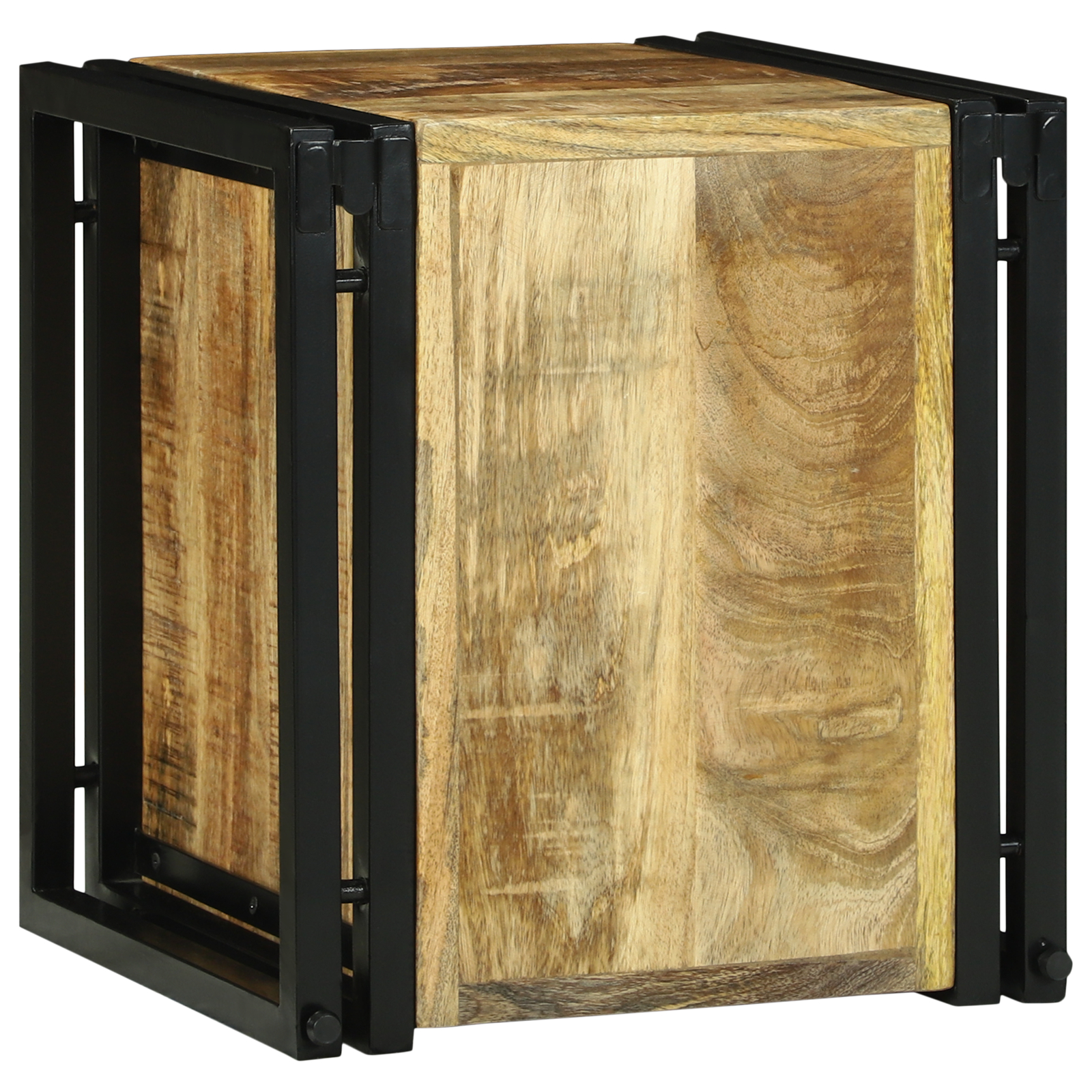 Raft de vin 34.5 x 35 x 39 cm Lemn solid Lemn de mango brut [6]