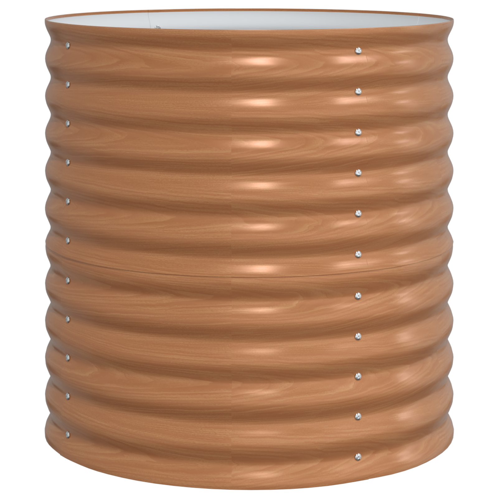 Pătuț de grădină maro cu aspect de lemn 80x80x81 cm din oțel [2]