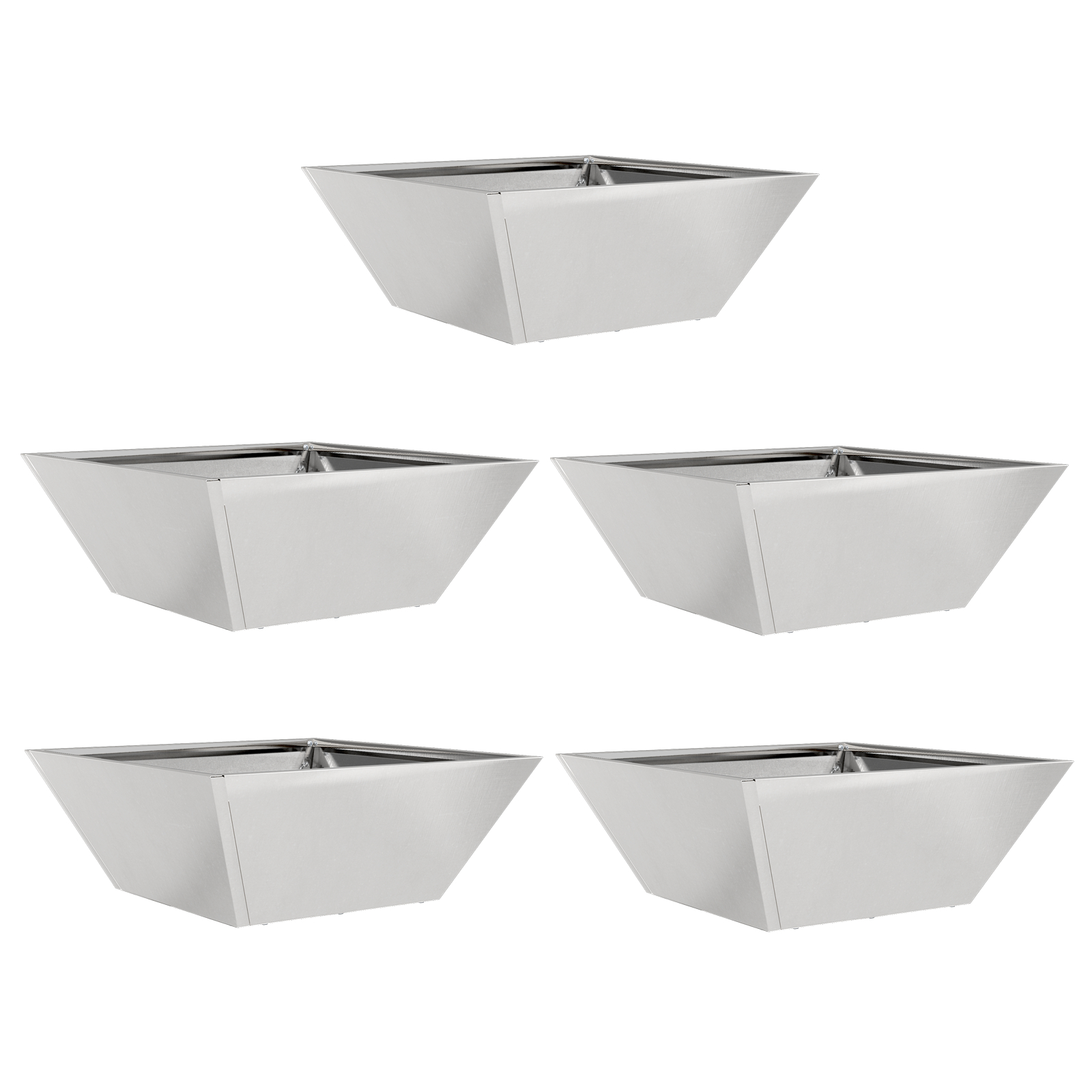 Ghiveci din Metal Oțel Inoxidabil 40 x 40 x 15 cm Durabil [2]