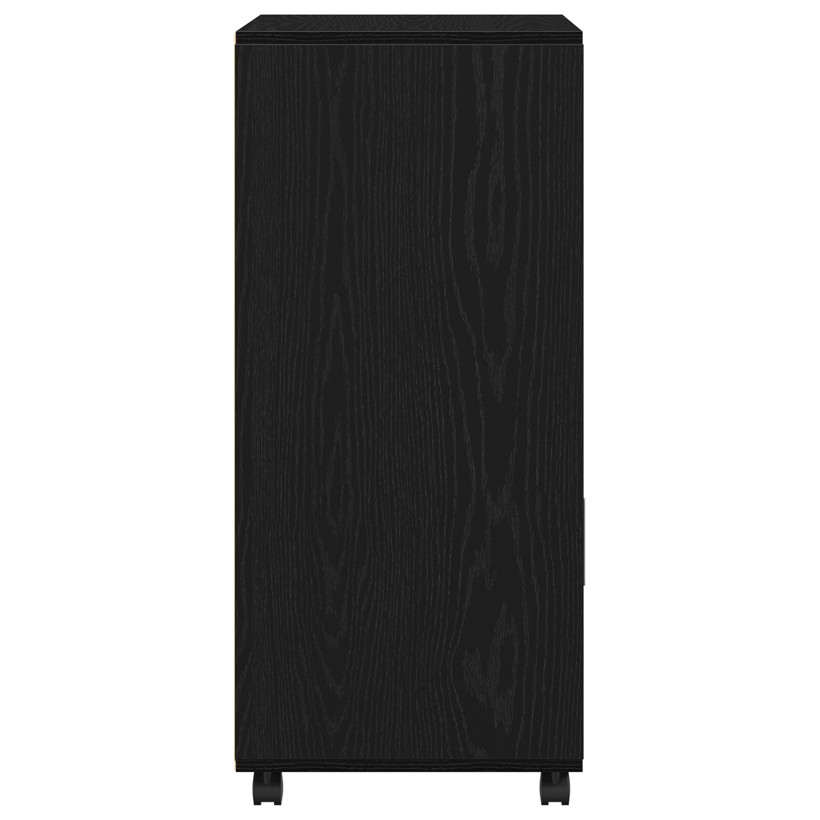 Cabinet pe roți Stejar Negru 55x40x91 cm Lemn prelucrat [7]
