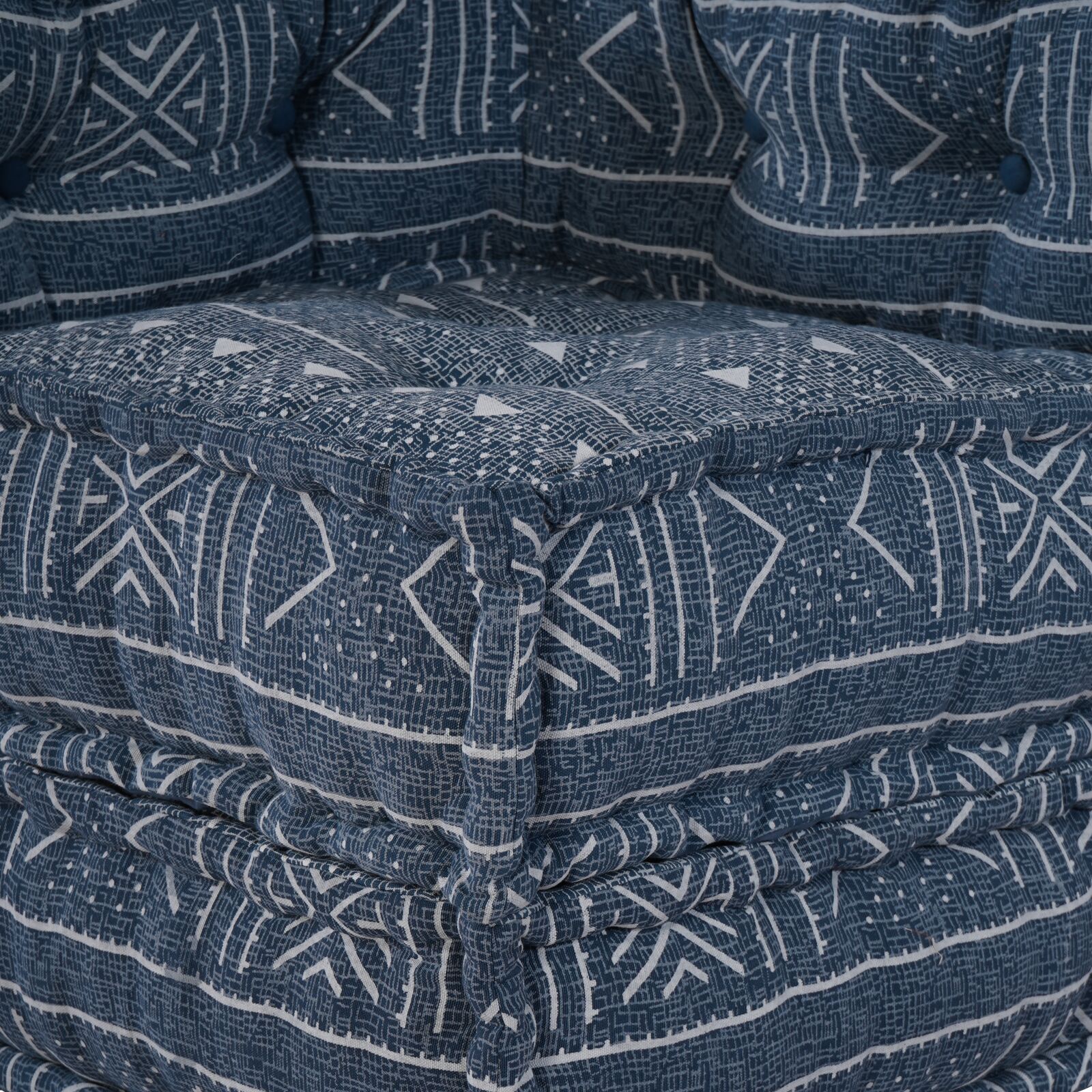 Sofa modulară cu pouf pentru 3 persoane, transformabilă, din material indigo [10]