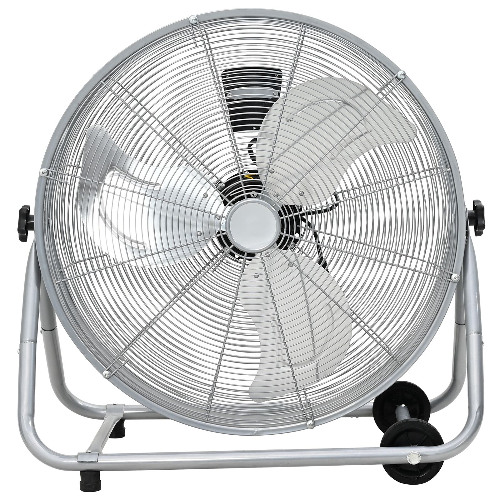 Ventilatoare - Ventilator de podea  cu roți, 3 viteze, Argintiu, Φ64 cm