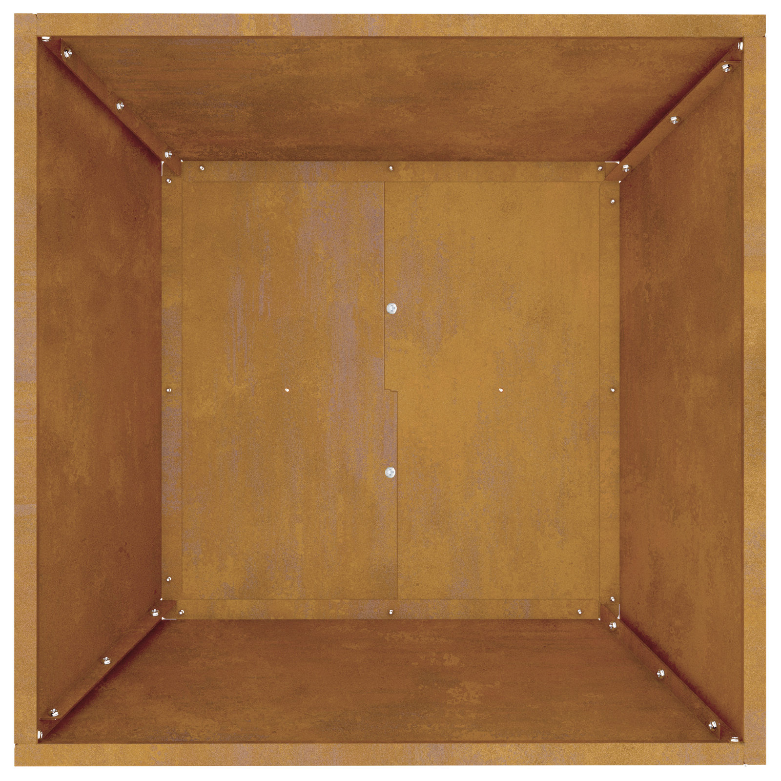 Ghiveci Metalic Oțel erodat 50 x 50 x 15 cm Inserții Decorative [9]