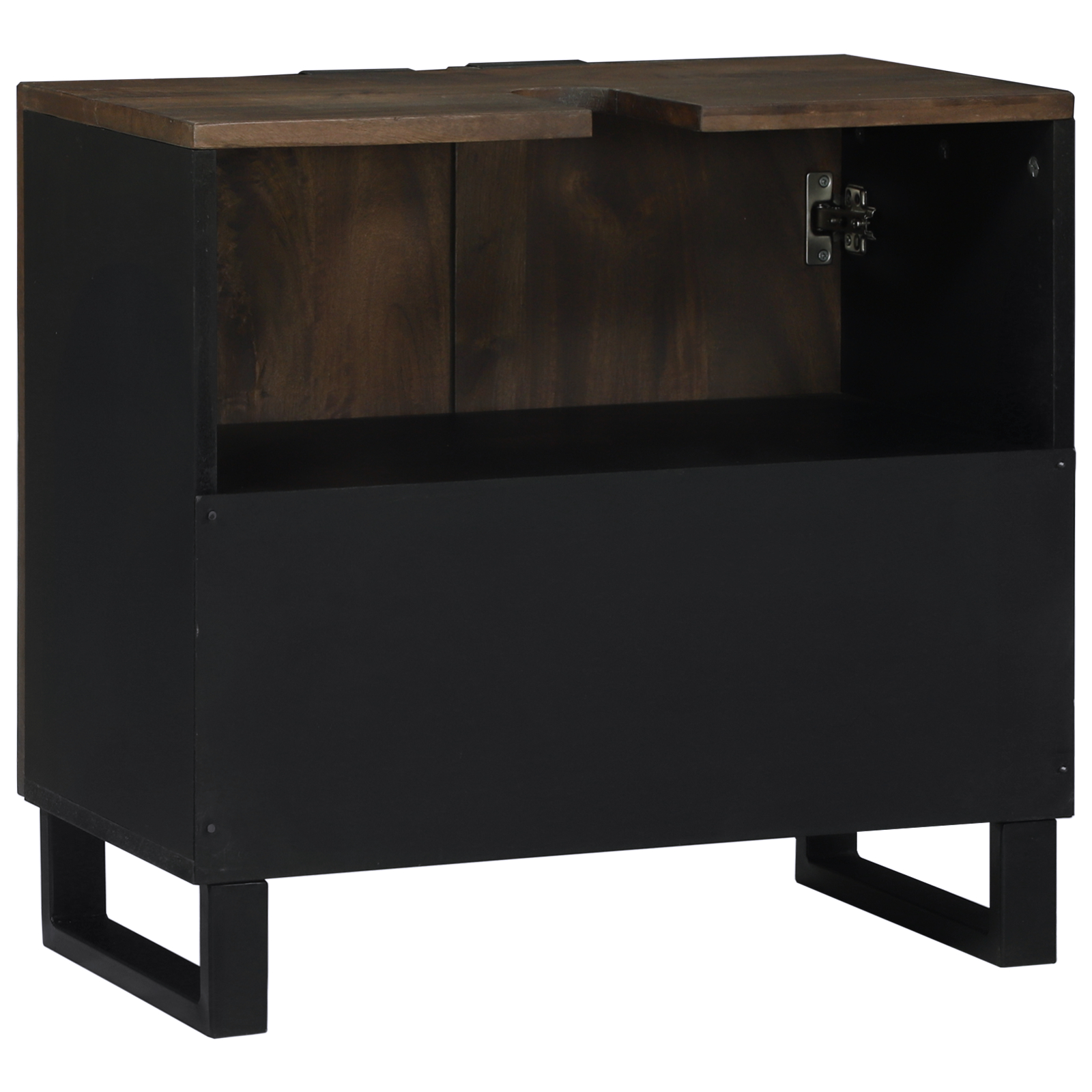 Cabinet pentru chiuvetă Nuc Lemn masiv, Metal Mediu Elegant [4]