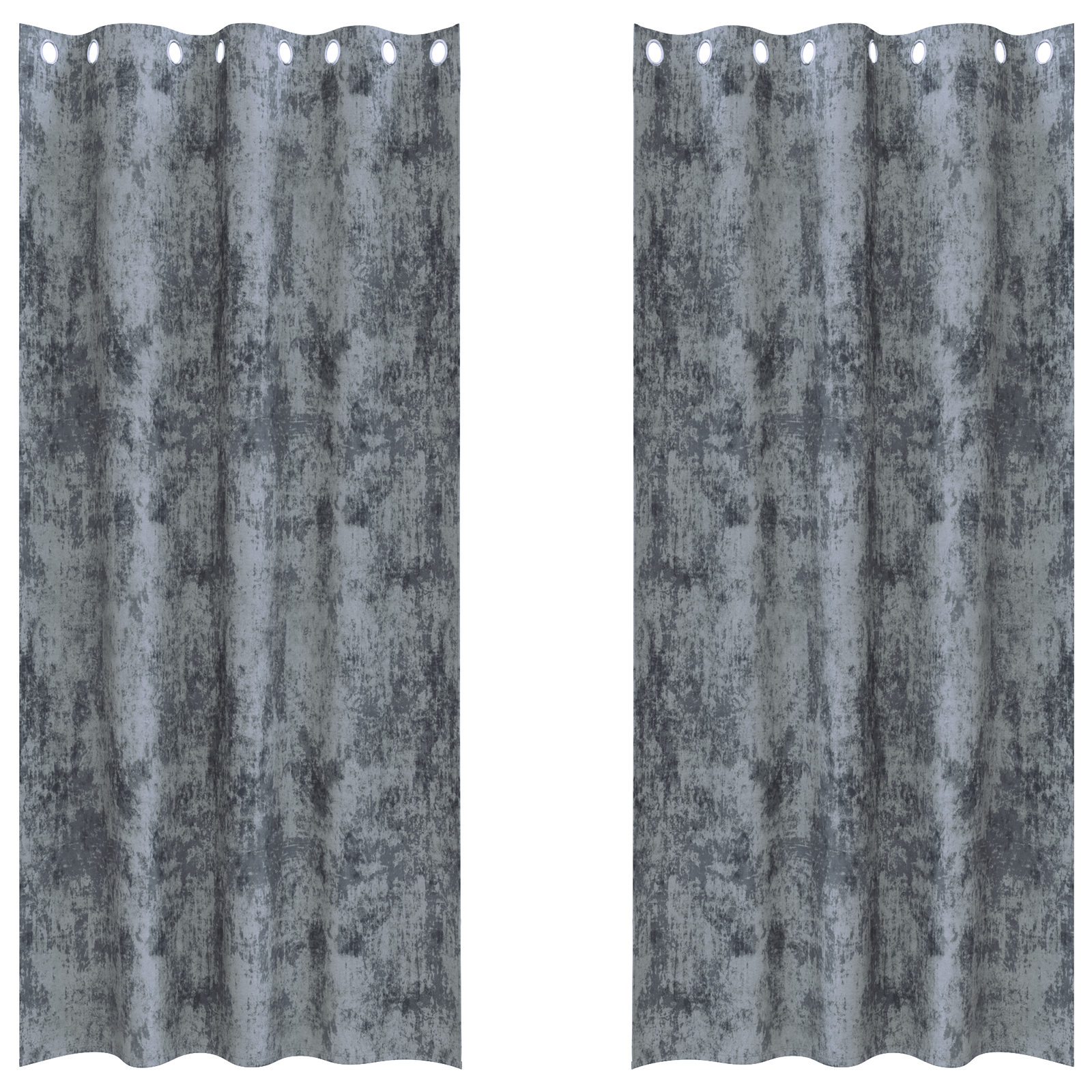 Draperii din catifea 2 bucăți cu ochiuri gri argintiu 245x140 cm [2]