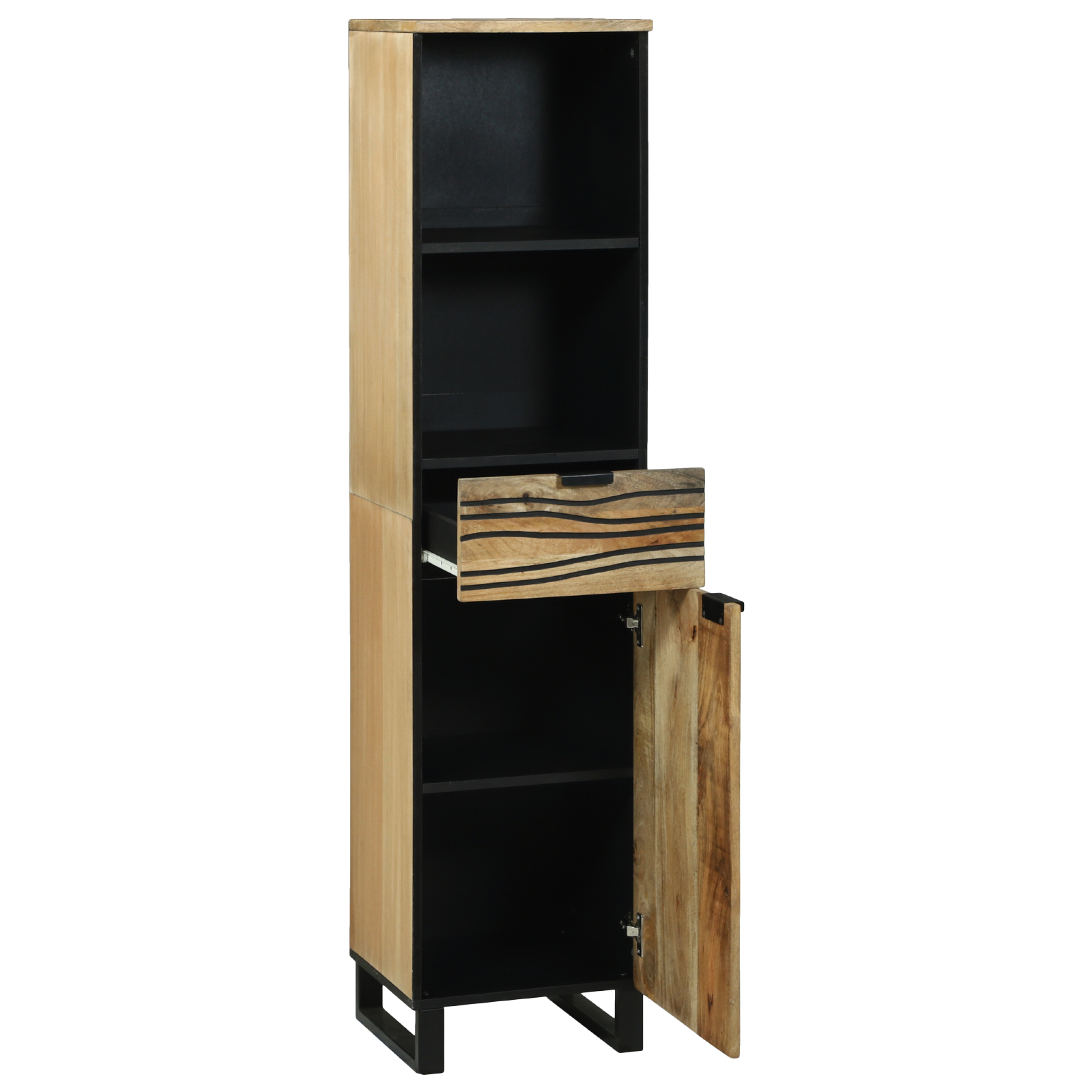 Cabinet de baie 38x33.5x160 cm Lemn Masiv Mango [1]
